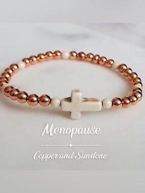 💎4/$24💎Copper Bracelet with Sunstone Cross (PREVIEW)